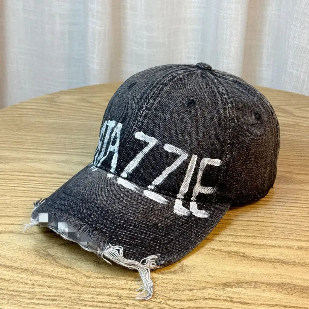 Vintage Washed Blue Baseball Cap – Adjustable 6 Panel Cotton Dad Hat