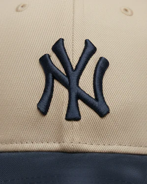 NY Suede Cap – Blue & Beige Premium Baseball Hat