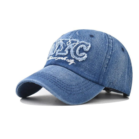 Vintage Washed Denim Cap – Minimal Retro Street Baseball Hat