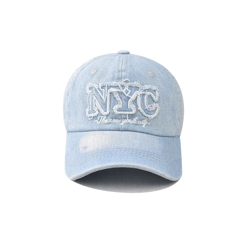 Vintage Washed Denim Cap – Minimal Retro Street Baseball Hat