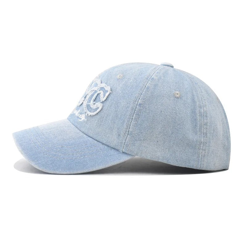 Vintage Washed Denim Cap – Minimal Retro Street Baseball Hat