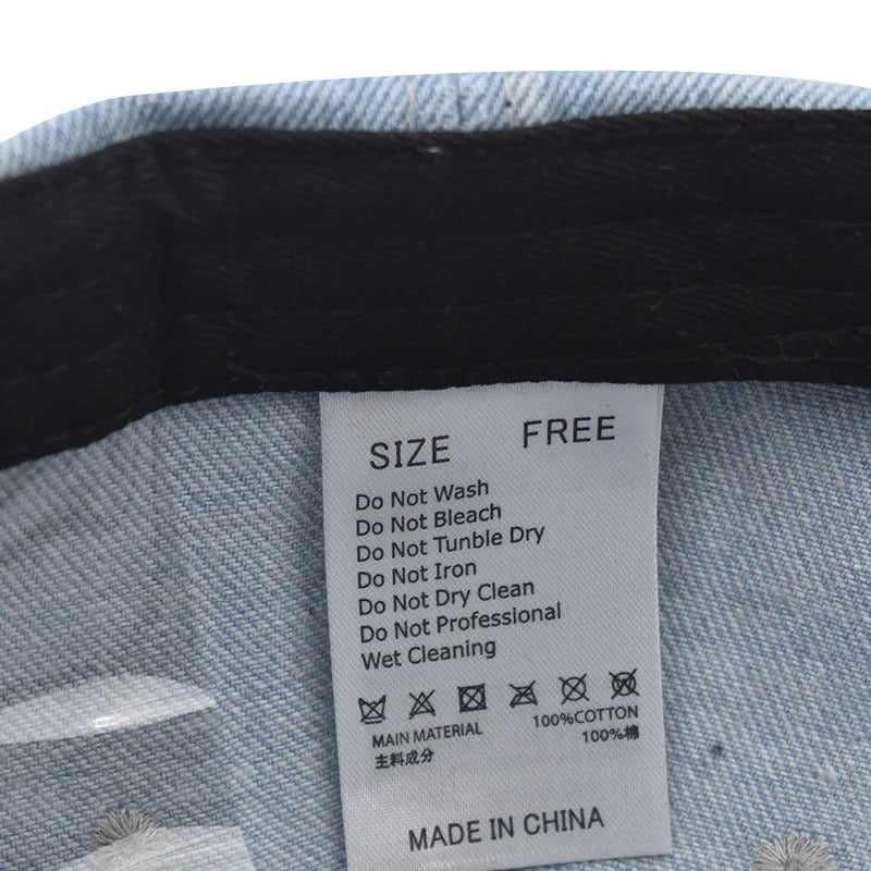 Vintage Washed Denim Cap – Minimal Retro Street Baseball Hat