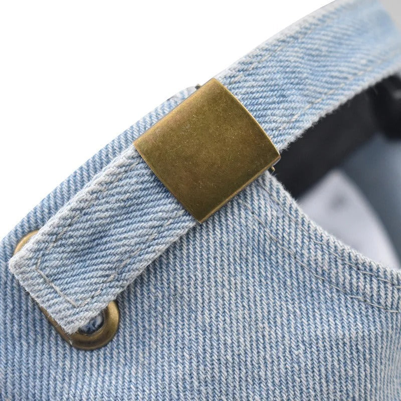 Vintage Washed Denim Cap – Minimal Retro Street Baseball Hat