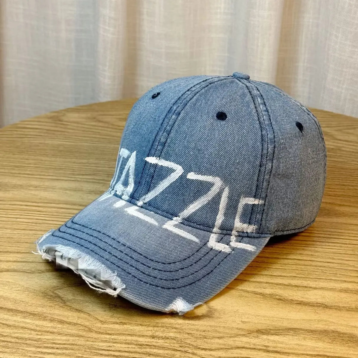 Vintage Washed Blue Baseball Cap – Adjustable 6 Panel Cotton Dad Hat