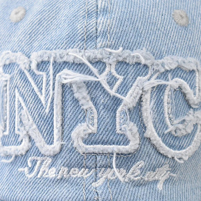 Vintage Washed Denim Cap – Minimal Retro Street Baseball Hat