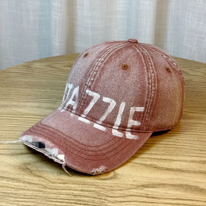 Vintage Washed Blue Baseball Cap – Adjustable 6 Panel Cotton Dad Hat