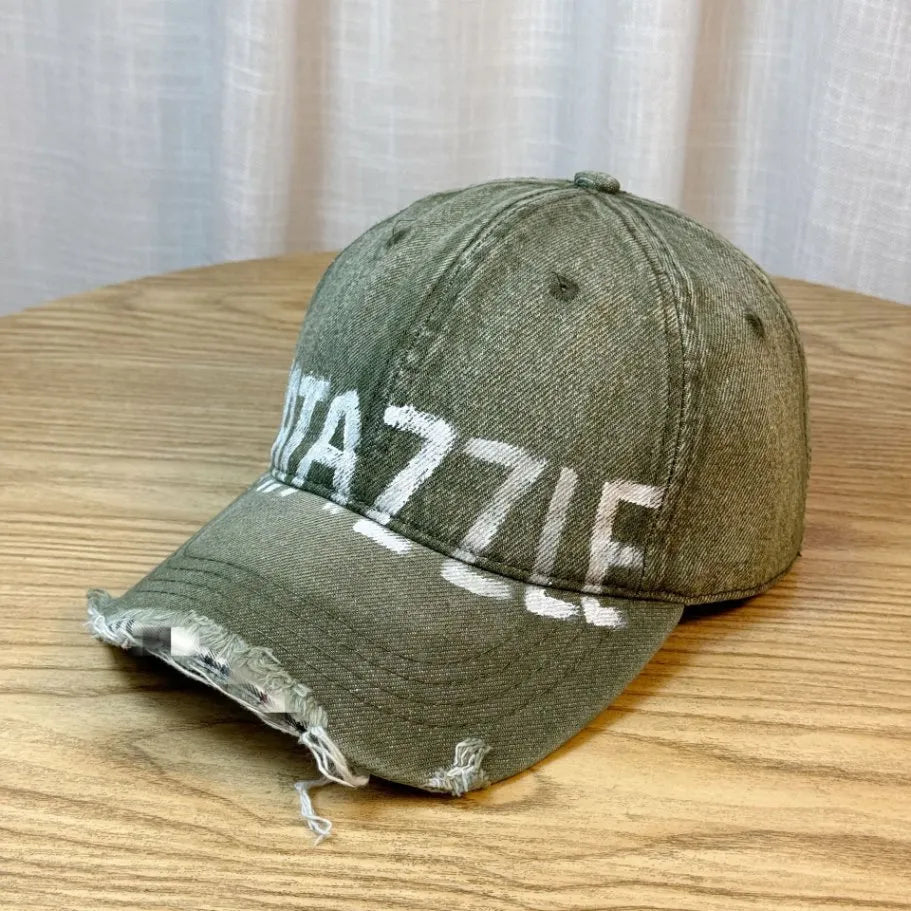Vintage Washed Blue Baseball Cap – Adjustable 6 Panel Cotton Dad Hat