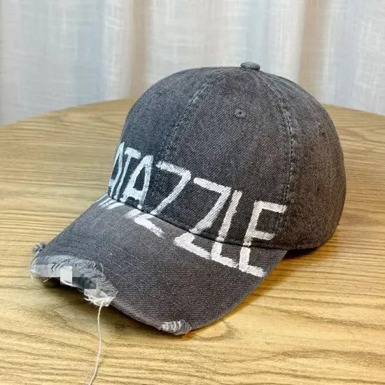 Vintage Washed Blue Baseball Cap – Adjustable 6 Panel Cotton Dad Hat